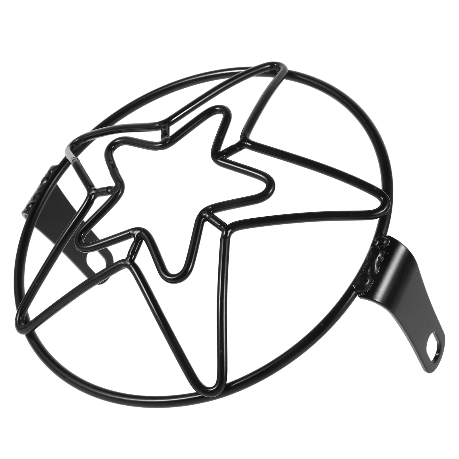 unbranded Side Mount Headlight Guard Motorcycle Headlight Grille Pentagram Headlight Retro Motorcycle Front Headlight Guard Black