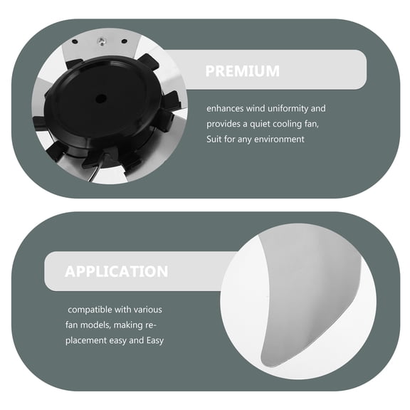 Silent Aluminum Fan Blade Replacement in for Table and Floor Fans - 1 Piece Quiet Fan Accessory