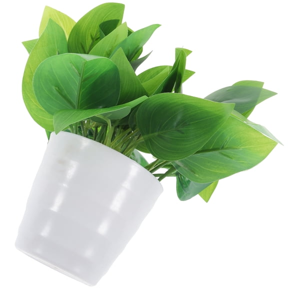 unbranded Simulated Potted Green Radish Fake Plants for Office Decoration