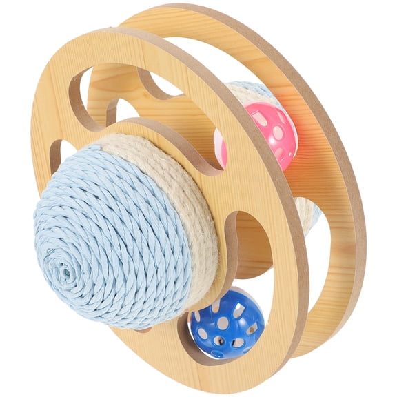 unbranded Sisal Turntable Toy Cat Scratcher Cardboard Clicker Scratching