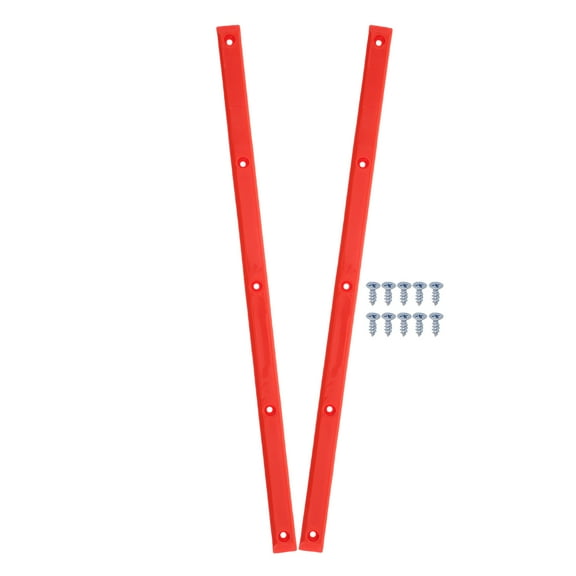 LITINKIMI Orange 1 Pair 14.4X0.6X0.2In Skateboard Rib Bones Rails ABS Wear Resistant