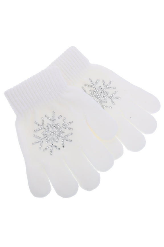 Ice Skating Gloves White 1 Pair 5.70X4.32X0.20In
