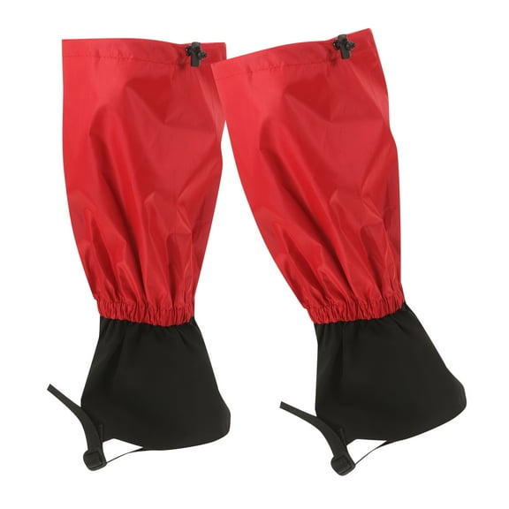 MOKKHNB Gaiters Nylon 1Set 9.8x16.5Inch Red Waterproof and Windproof Hiking Gaiters
