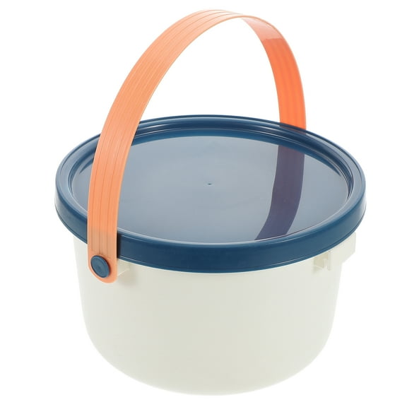 unbranded Small Bucket With Lid For Water Storage Cleaning Food Storage Plastic With Handle For Home Car Camping Use Mopping Bucket