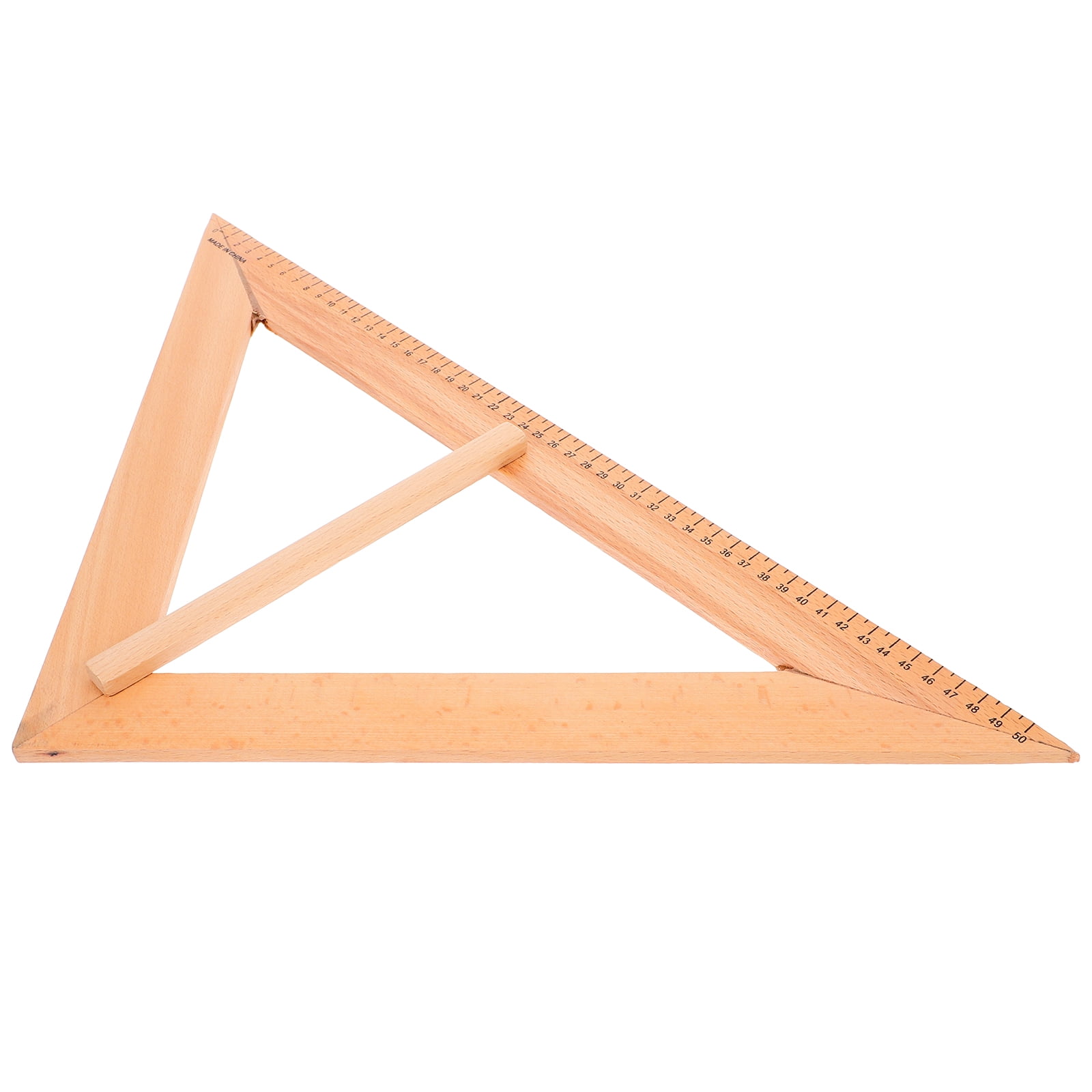 HOMEMAXS Wood Teaching Triangle Ruler with Clear Scale Markings for ...