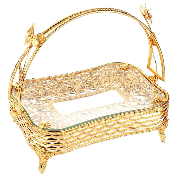 ROMANSENTIAL Multipurpose Iron Wire Basket for Fruit Snack and Bread Serving