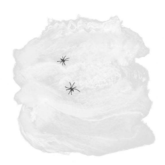 unbranded Spider Web Halloween Stretchable Cobwebs 18x13.5cm White