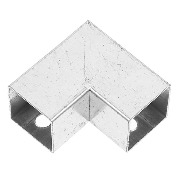 unbranded Square Tubing Connector Zinc Alloy Pipe Cable Wire Holder for Desk Silver