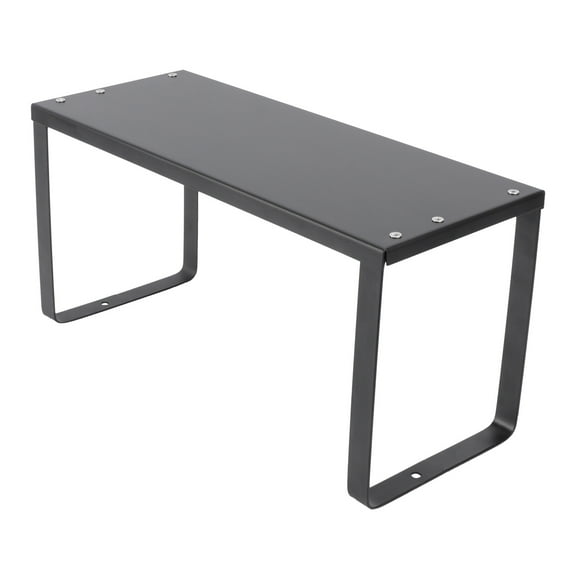 unbranded Stackable Shelf Multifunctional Rack Book Organizer 30X15CM Black