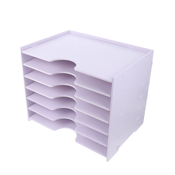 unbranded 1Pc Document Books Box Simple Desktop Files Box Creative Divided Box White