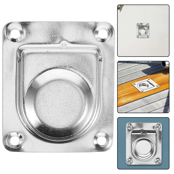 unbranded Stainless Steel Boat Hatch Pull Flush Lift Handle For Marine Use Silver 1Pcs