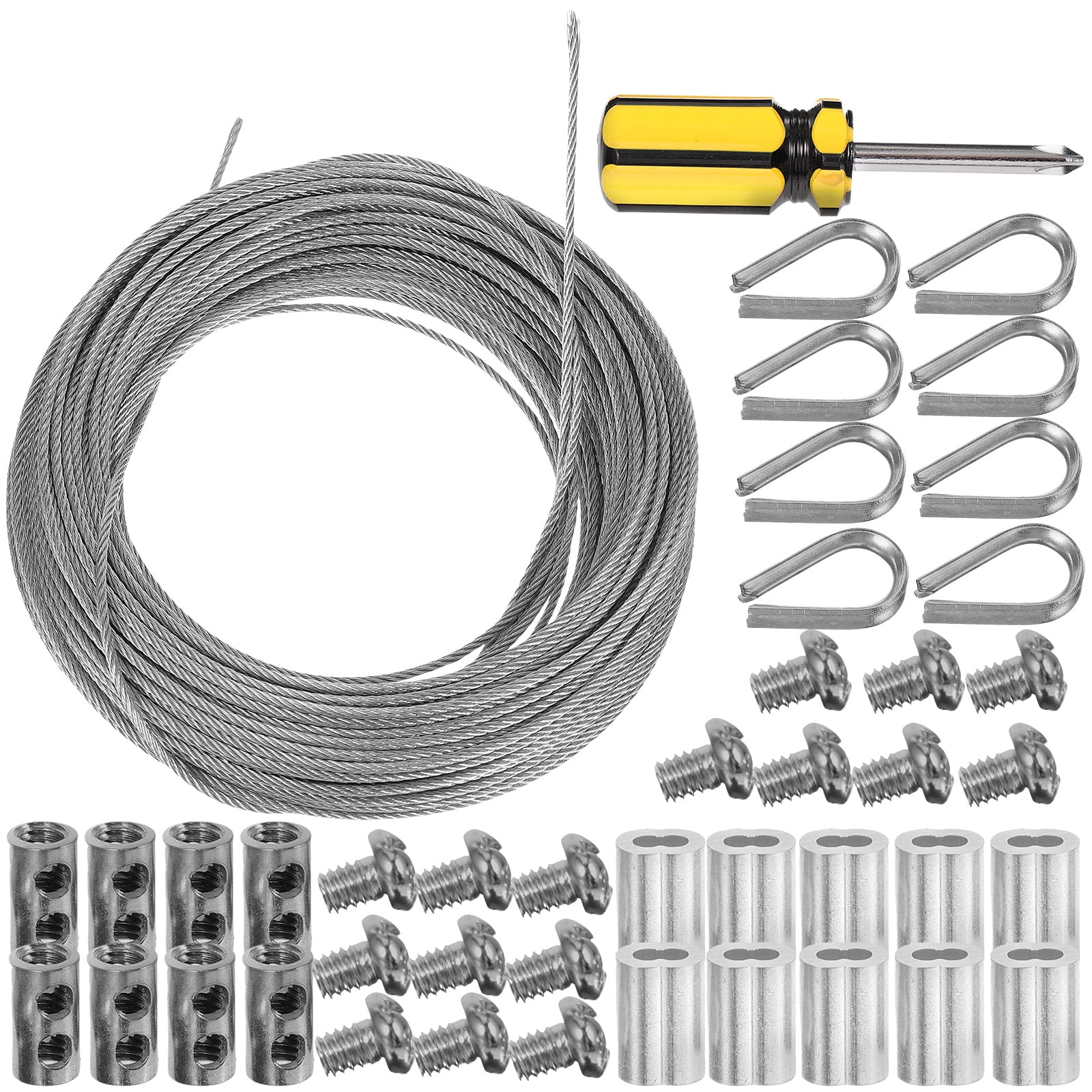 Stainless Steel Railing Kit unbranded Stainless Steel Cable Railing Kit Thimble for Wire Black Tool ...
