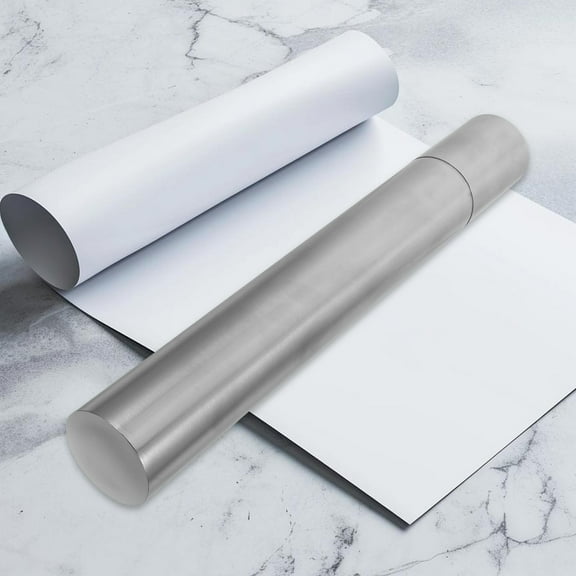 OULII  Silver Stainless Steel Document Tube Large Capacity Portable ID Tube File Organizer