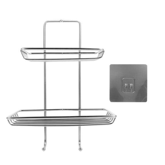 Stainless Steel Double-Layer Soap Dish Holder for Shower, No Drilling Required, Durable and Rust-Resistant