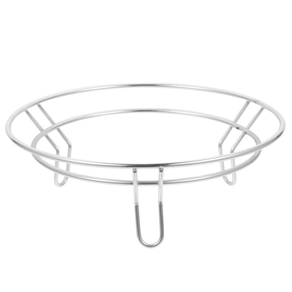 unbranded  Stainless Steel Pot Rack Mitts Pan Wok Holders Desktop Stand Silver