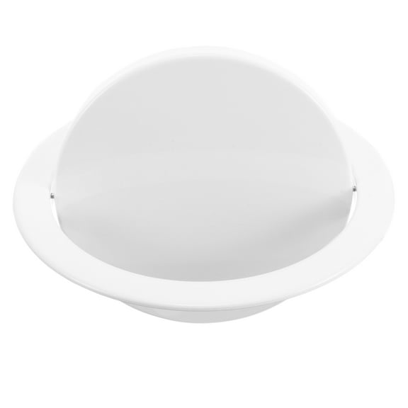 unbranded  Stainless Steel Push Top Trash Can Bin Kitchen Office White