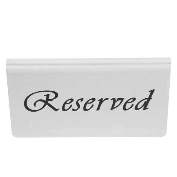 Stainless Steel Reserved Table Sign Double-sided Reserved Desk Tent Sign Party Reserved Seat Sign