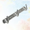 thumbnail image 1 of unbranded Stainless Steel Row Hooks Clothes Hat Hooks Punch Hangers Wall Hooks for Home Hotel Bathroom Accessories（Silver）, 1 of 8