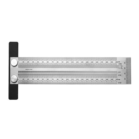 unbranded  Stainless Steel Rule Carpentry Marking Ruler Center Combination Scale Silver