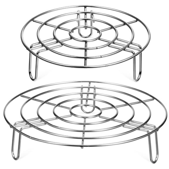 OULII 2Pcs Stainless Steel Steamer Basket Insert for Pot Enhanced Durability Cooking Rack