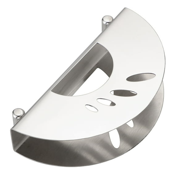 unbranded Stainless Steel Tissue Storage Rack Serviette Holder Desktop Napkin Stand for Cafe Home Restaurant (with Holes)