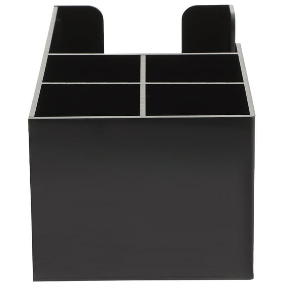 HEALEEP Black Acrylic Countertop Organizer, 1 Piece, Compact 10.2 x 5.1 x 3.9 Inch Storage Solution