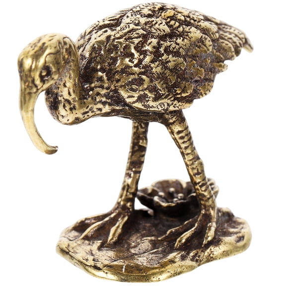 unbranded Statue of China Spectacle Long-billed Crane Ornament Vintage Bird Figurine