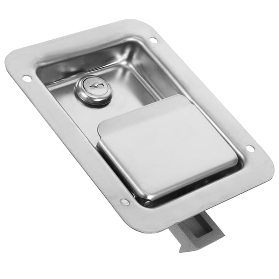 FRCOLOR Stainless Steel Toolbox Lock with 2 Keys for Tool Box RV Handle Paddle Lock Enhanced Security in Trailer and Truck Toolboxes