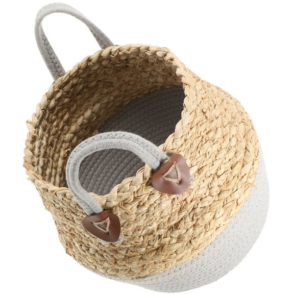 unbranded Straw Storage Basket Mesh Washing Laundry Baskets Comforter