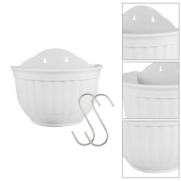unbranded Stylish Half Round Hanging Planter Flower Pot Garden Decor for