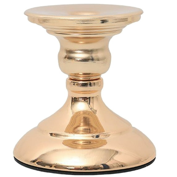 FESTFENDS Vintage Style Candlestick Holder Golden 1Pack 4.7x4.7x4.7in