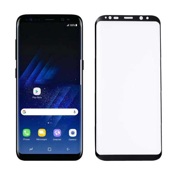 LITINKIMI Tempered Glass Screen Protector for Plus Phones, Explosion Proof, Black with Oleophobic Coating, and Scratch Resistant