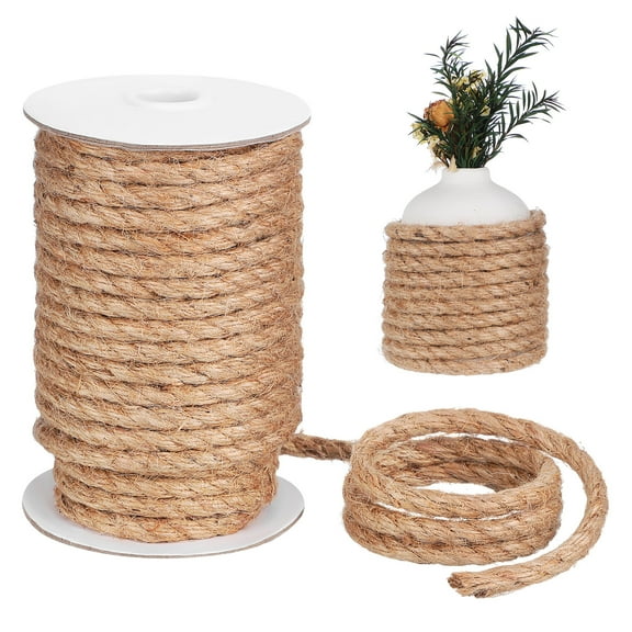FONDOTIN Strong Beige Jute Twine for Crafting, Gardening, Projects, , Versatile, and Easy to Handle