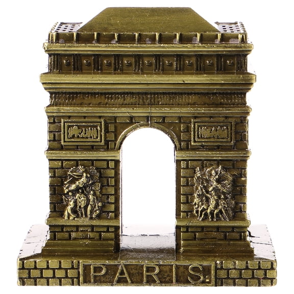 SKISUNO Contemporary Brown Architectural Model Sculpture Crafted for Home and Desktop Decor