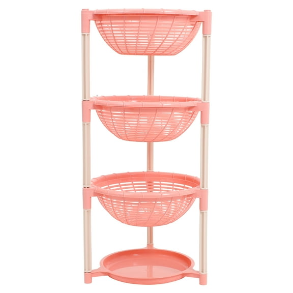 YSNOOWE 1Pc Pink Multi-Layer Storage Rack PP Kitchen Organizer for Storage