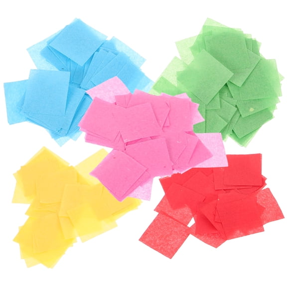 Assorted Color Tissue Paper Squares for Crafts, Classroom Activities, and Confetti - 1 Bag of Multi-Color Sheets
