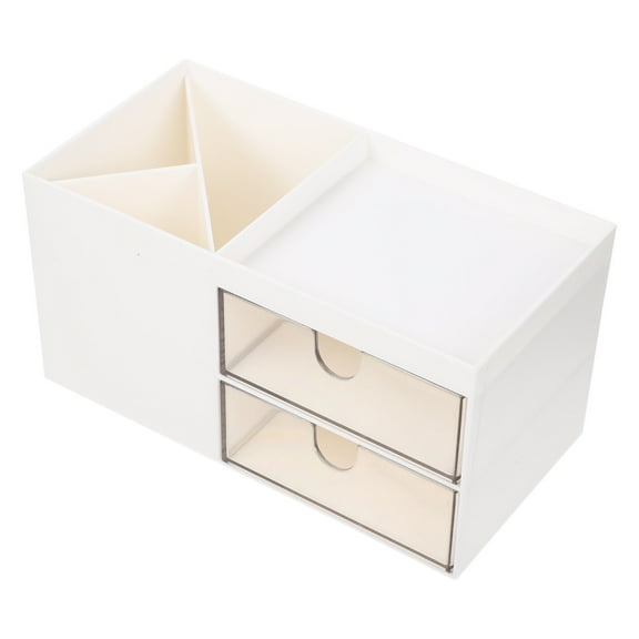 unbranded Toy Bathroom Storage Box Practical Storage Box Office 17.2X9.2X9CM Ivory