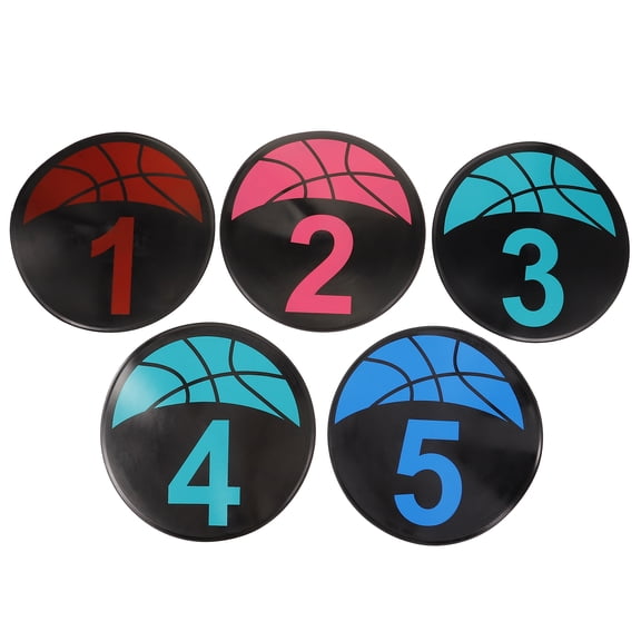 Football Training Markers Set of Numbered Discs for Gym Sports Drills PVC Assorted Color