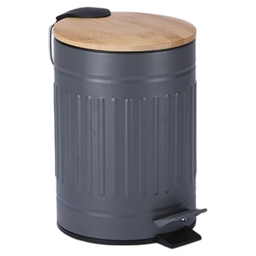 Soft Close Bathroom Waste Bin Slim Stainless Steel Trash Can With Foot Pedal - 10L/2.6 Gallon Small Bathroom Garbage Bin With Soft Close Lid 10 Liter Trash Can