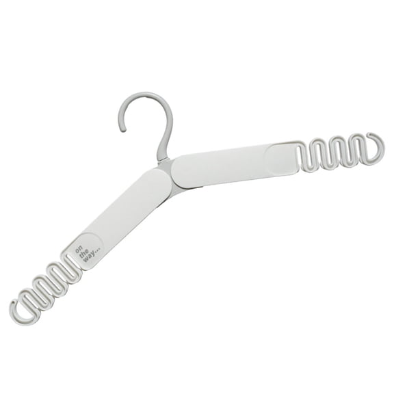 unbranded Travel Hangers Foldable Plastic for Pants Collapsible Laundry Drying Rack Clothes Light Grey