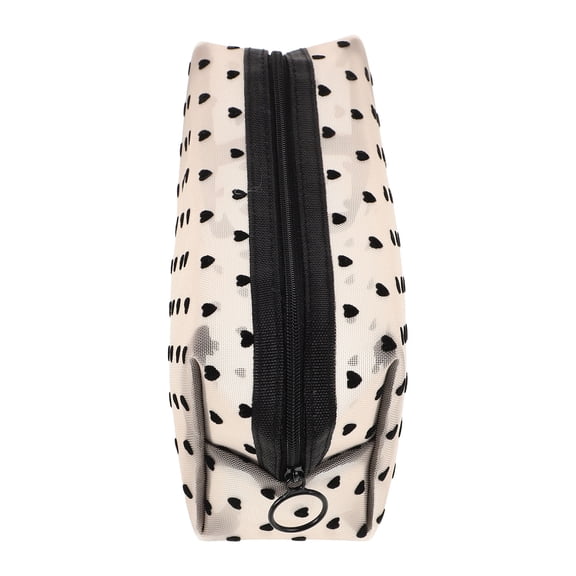 unbranded Travel Heart Toiletry Bag Portable Mesh Makeup Organizer Bags Bathroom Storage Bag Travel Cosmetic Pouch for Cosmetics Toiletries Accessories