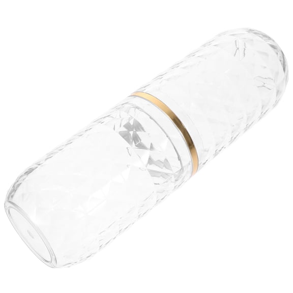 SEWCHICS Outdoor Use Portable Toothbrush Case Transparent Pet Abs 1Set 8.6X2.8X2.8In