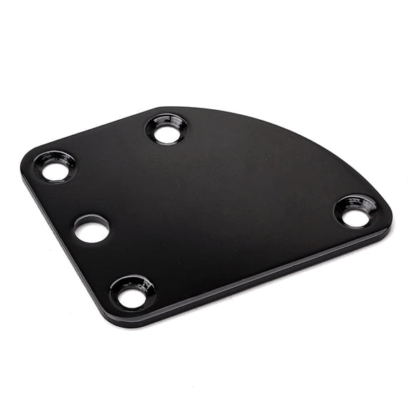unbranded Triangle 5 Holes Electric Guitar Neck Plate Bass Guitar Neck Strength Connecting Board Joint Plate GV109 (Black)