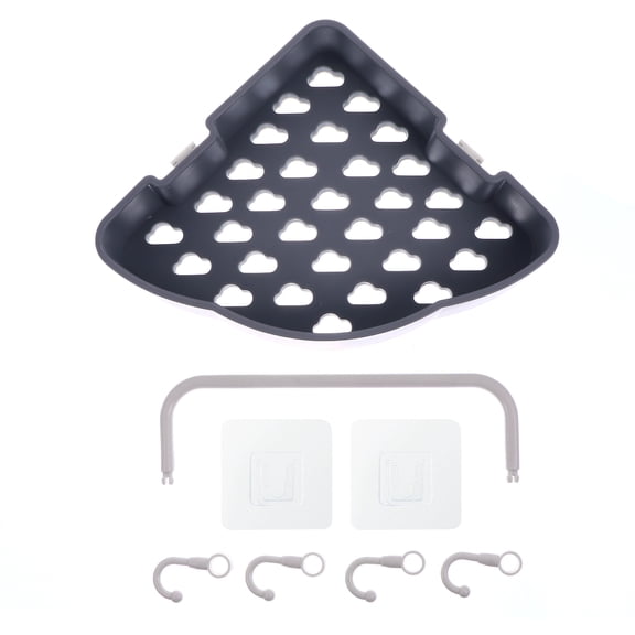 unbranded Triangle Shelf Dispenser Storage Shelves Multifunctional Rack White