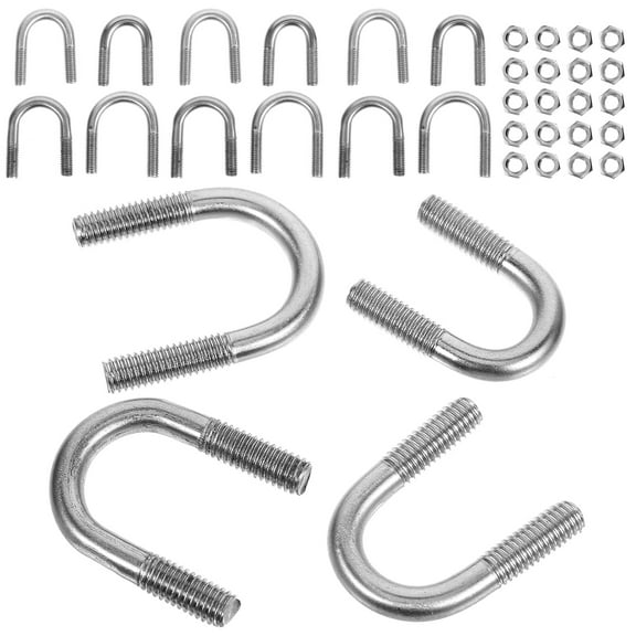 unbranded  U-Bolts for Boat 2 1/2 Inch Wide Tube Automotive Shape Bracket Silver