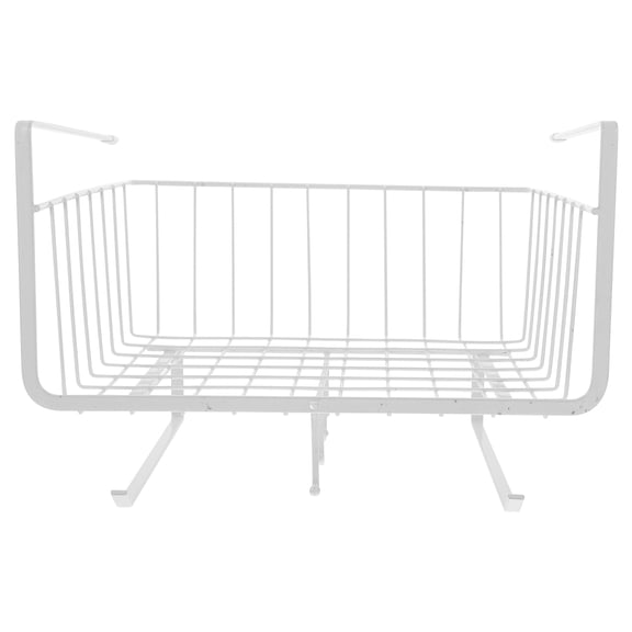 ORDDIART Under Cabinet Hanging Basket White 1Set 10.53X9.94X7.27in