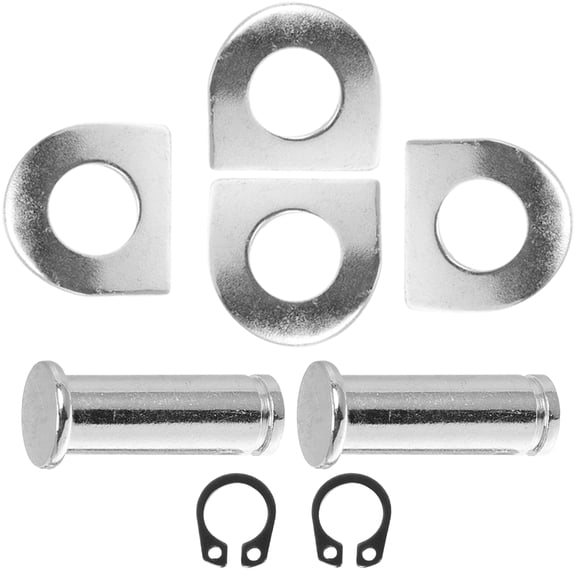 Universal Motorcycle Foot Peg Mounting Kit with Bolt Pins Washers in Silver for Enhanced