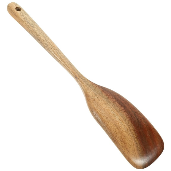 USHOBE Cooking ula Wooden Brown Non Stick Long Handle Kitchen Cooking Utensil with Hanging Feature