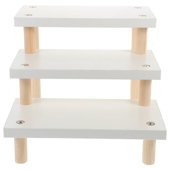 unbranded Vendors Solid Wood Ladder Storage Rack Model Display 30X24X19.8CM