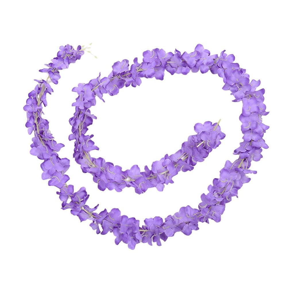 chidgrass Vines Artificial Hydrangea Silk Flowers String Wall Hanging ...
